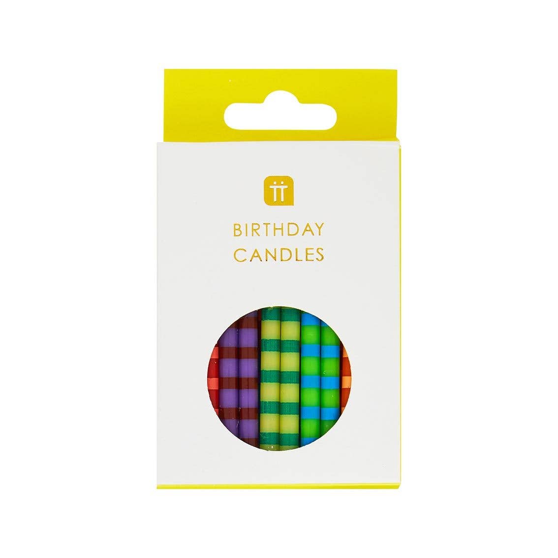 Striped Birthday Candles - 24 Pack -  - Who said