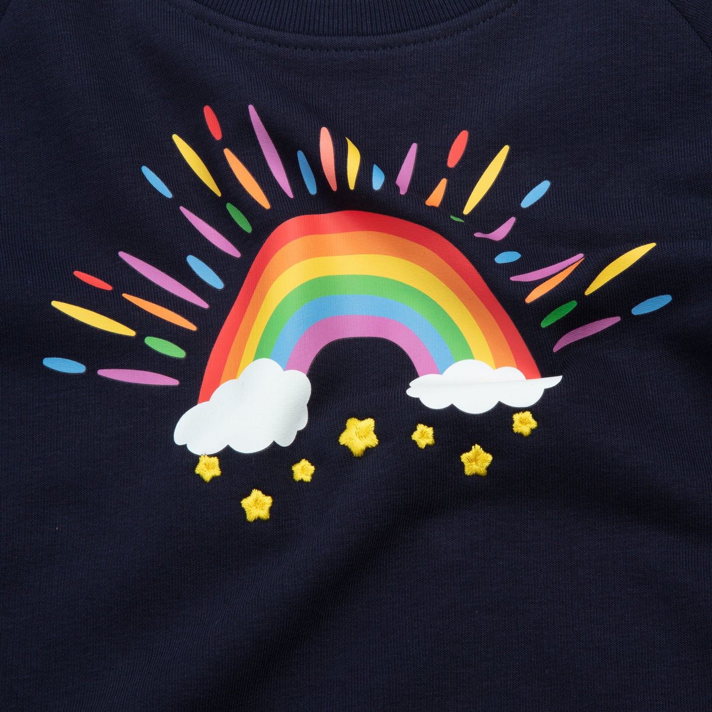 Who said Sweatshirts in Navy mit Regenbogen und gestickten Sternen